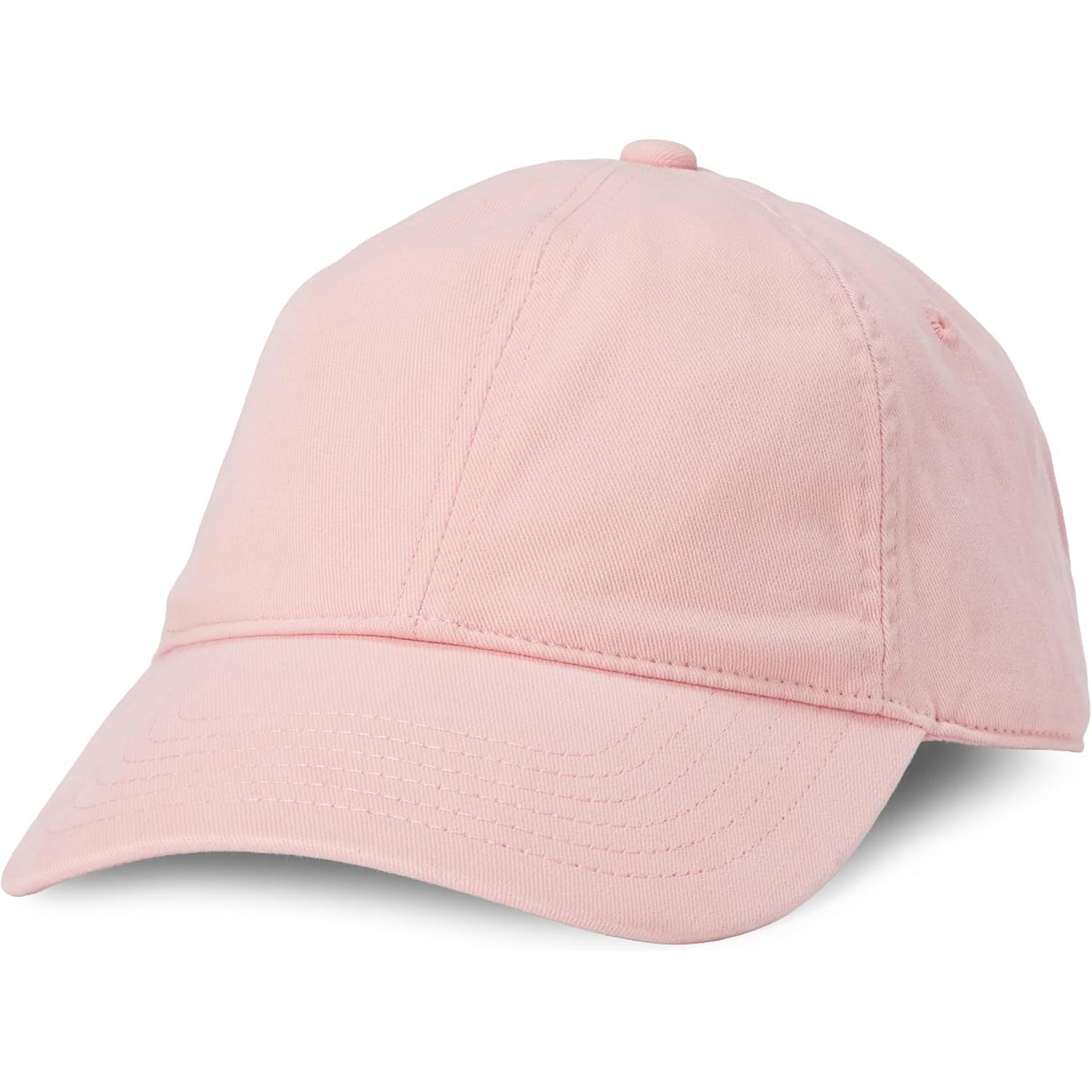 Amazon Essentials Women's Washed Cotton Canvas Baseball Cap with Adjustable Strap Pink