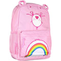 Mad Engine Care Bears Backpack Cheer Bear Embroidered Face Rainbow Belly Badge Design With 3D Ears Laptop School Travel Backpack