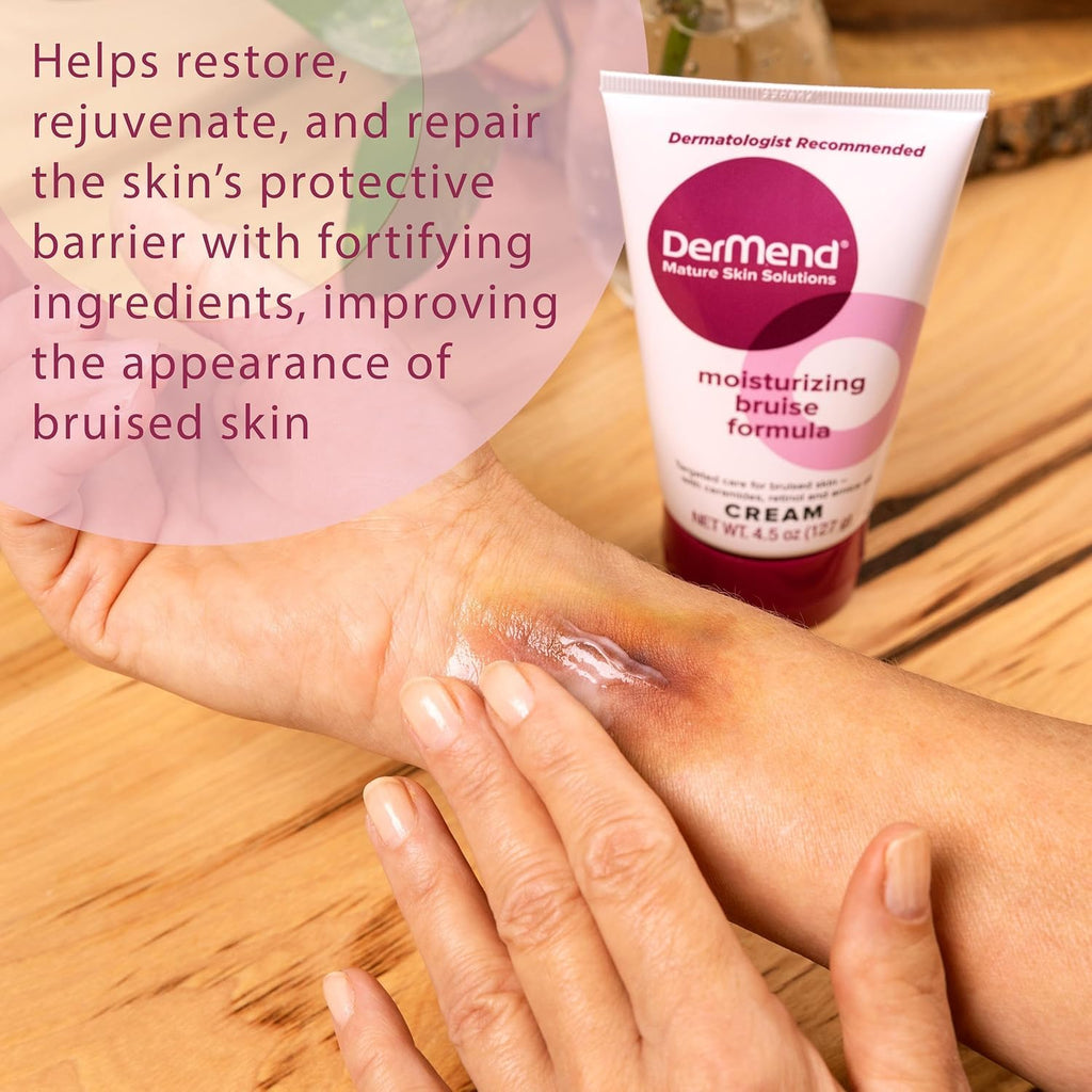 Dermend Arnica Bruise Cream With Vitamin K – Bruise Cream For Thin & Mature Skin – Moisturizing Formula With Retinol, Ceramides & Arnica Oil – Dermatologist Recommended – 4.5 Oz
