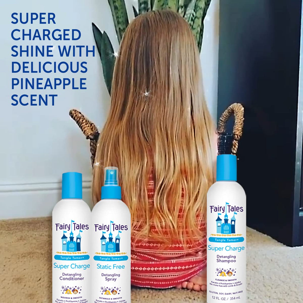 Fairy Tales Tangle Tamer Detangling Shampoo and Conditioner for Kids - Ultra Moisturizing and Anti Frizz Protection - Paraben Free, Sulfate Free - 12 Oz (2 pack)