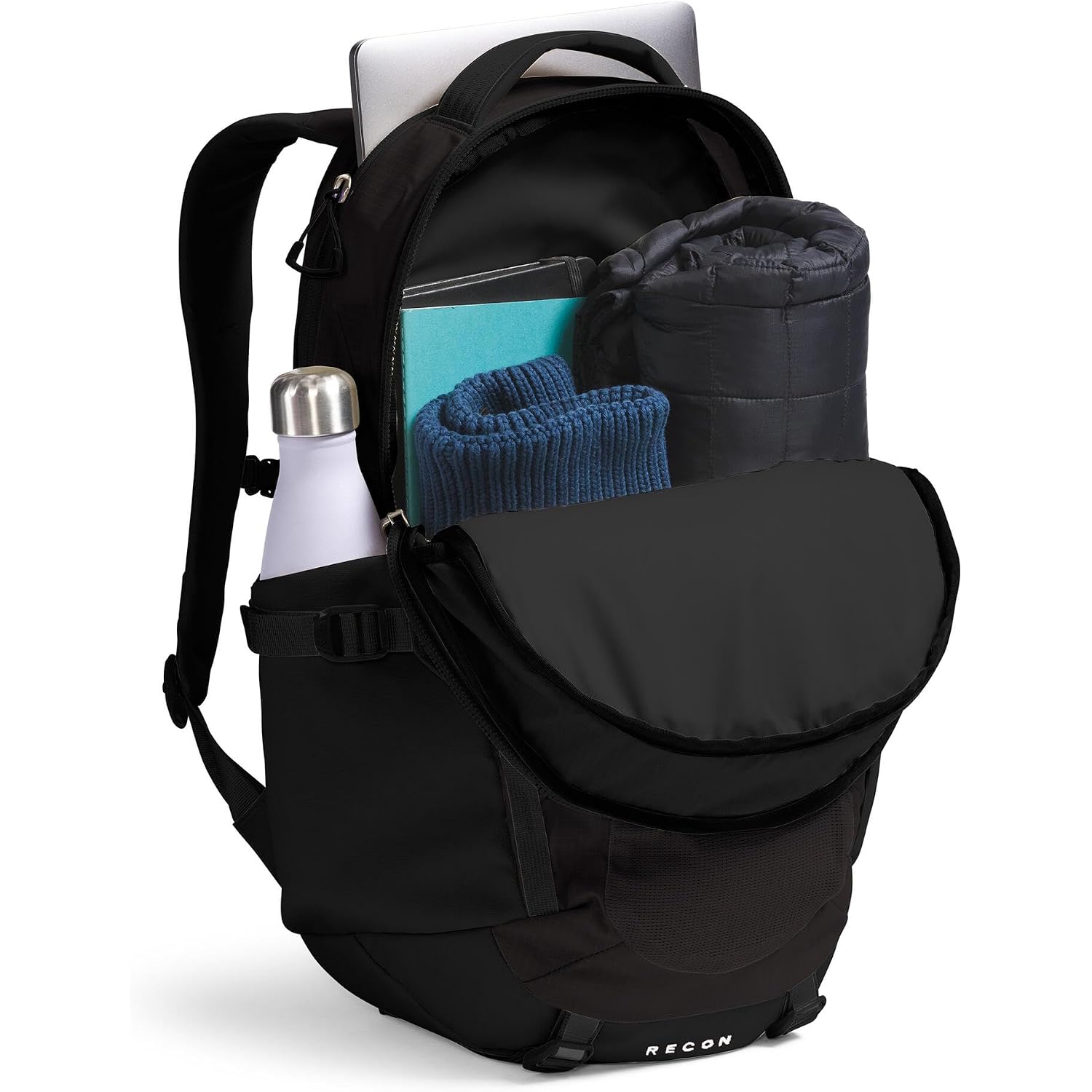 The North Face Women'S Recon Everyday Laptop Backpack - Commuter Travel Bag, 18" Laptop Sleeve, Water-Repellent, Tnf Black/Tnf Black-Npf, One Size