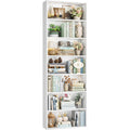 82" Tall Bookshelf, 7-Tier Open Shelves Bookcase, Freestanding Display Storage Shelves, Tall Bookcase Home Decor Furniture For Home Office, Living Room, Bedroom, White