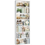 82" Tall Bookshelf, 7-Tier Open Shelves Bookcase, Freestanding Display Storage Shelves, Tall Bookcase Home Decor Furniture For Home Office, Living Room, Bedroom, White