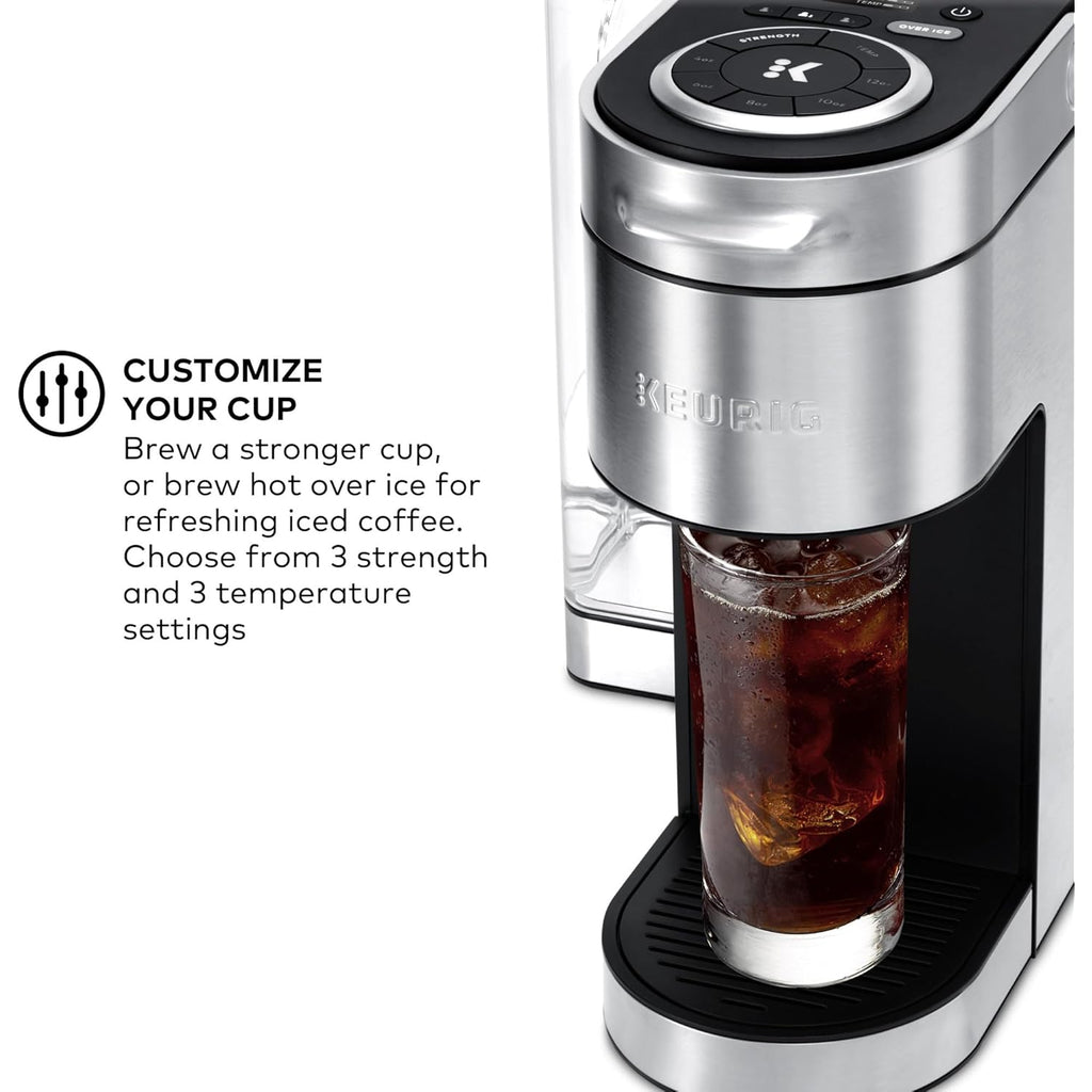 Keurig K-Supreme Plus Single Serve K-Cup Pod Coffee Maker, MultiStream Technology, Customizable Strength and Temperature Settings, Programmable, 78oz Removable Reservoir, Stainless Steel