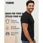 Mens T Shirts Mens Crew Neck Shirts Athletic Fitted Plain Basic Tees Soft Cotton Blend Comfort T Shirts For Men