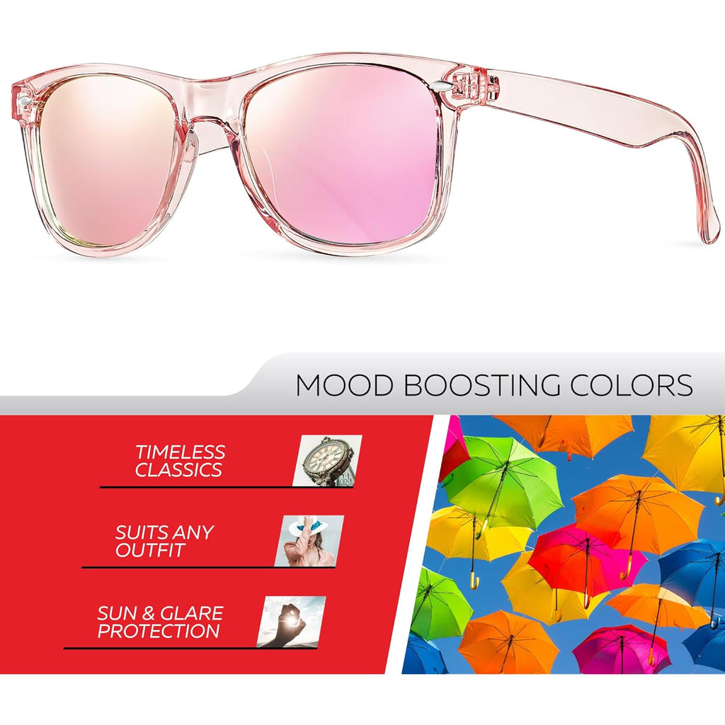 Retro Rewind Polarized Sunglasses for Men and Women - UV Protection Classic Sun Glasses