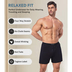 David Archy Combed Cotton Boxers For Men Soft Underwear Mens Boxers Knit Boxer Shorts For Men Pack