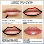 Cilrofelr Peel Off Lip Liner Stain, Long Wear Tattoo Lip Liner with Tweezer, Peel Off Lip Stain with Matte Finish, Long Lasting, Waterproof, Transfer-proof, Highly Pigmented Color (Cocoa)