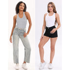 5 Pack Racerback Tank Tops for Women Sleeveless Workout Tank Top Ladies Undershirts Slim Fit Tanks Tops