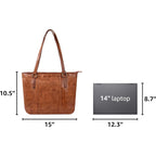 Leather Purse For Women - Real Leather Tote For Women - Ladies Shoulder Handbag For Work, Travel, Casual Use