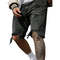 Soly Hux Men'S Ripped Jean Shorts Streetwear Distressed Straight Leg Summer Denim Shorts