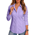 Bbibbi Cotton Button Down Shirts For Women Wrinkle Free Long Sleeve Dress Shirt For Office Work Business Casual Blouse Xs-6Xl