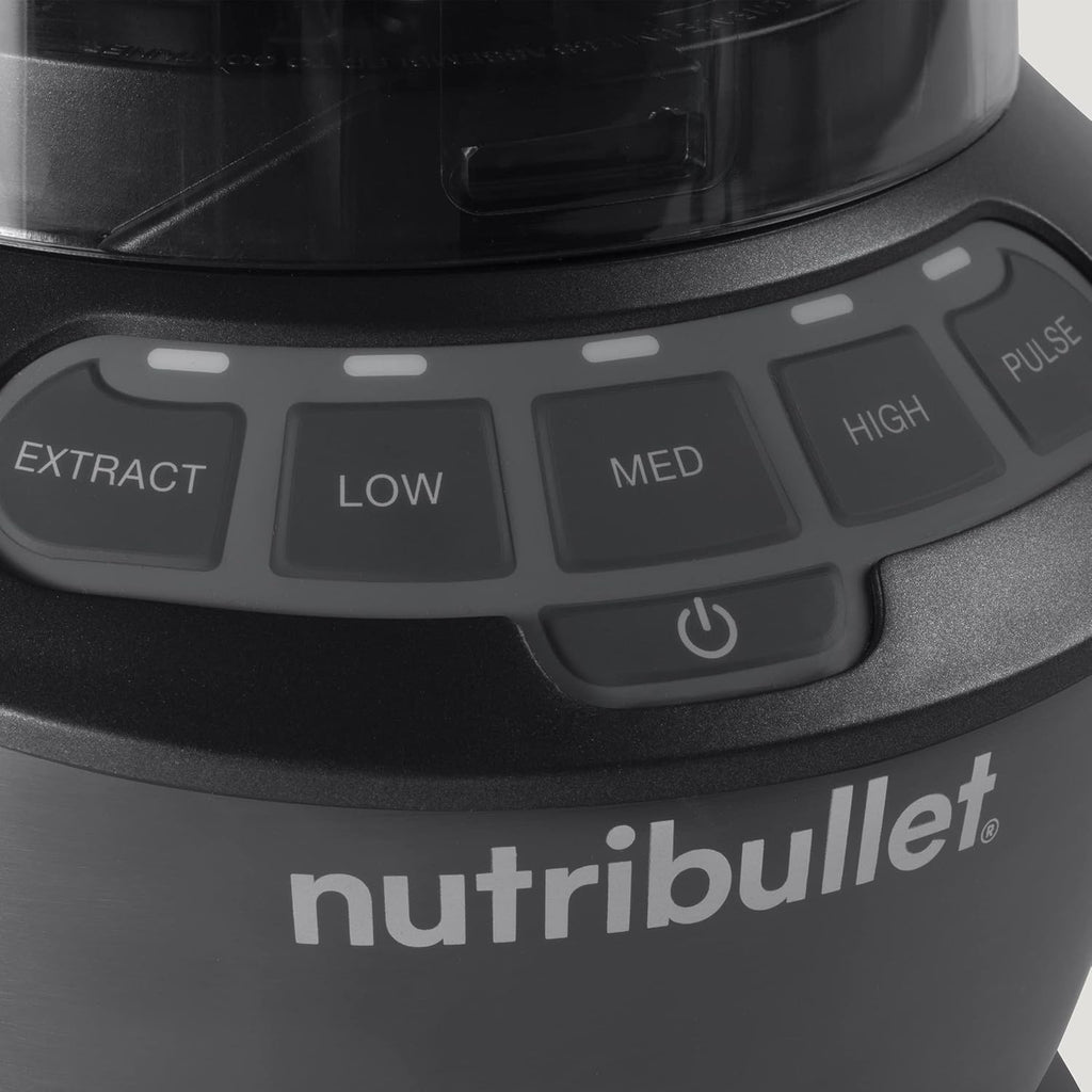 Nutribullet Full-Size Blender Combo, Single-Serve & Large Capacity, 1200W, 64oz Pitcher, 32oz Cup, Extractor Blade, 3-Speed, Pulse, Smoothies, Soups, Sauces, Easy Cleaning, Dark Gray, NBF50500