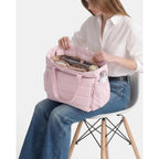 Nishel Travel Puffy Tote Bag For Women, Ultra-Lightweight Large Tote Purse For Office Day And A Short Weekend Getaway