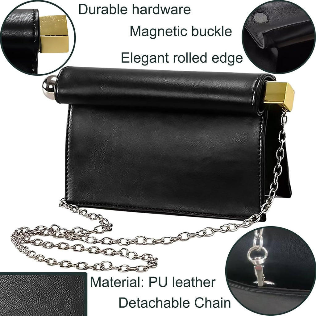 Pu Leather Handbag Detachable Chain Crossbody Shoulder Evening Bag Clutch Purse For Women Formal Wedding Party Prom