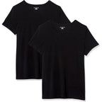 Women's Regular-Fit Short-Sleeve T-Shirt (Crewneck and V-Neck Options), Multipacks