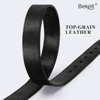 Women's Full Grain Leather Belt for Jeans Pants Real Genuine Leather Waist Belt with Matte Gold/Silver Buckle
