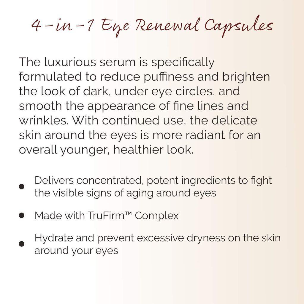 Body Firm Crepe Erase 4-In-1 Line Smoothing Capsules, Anti-Aging, Hydrating Face And Eye Serum With Hyaluronic Acid And Multi-Chain Peptide For Wrinkles, Crepe Skin & Fine Lines, 30 Count