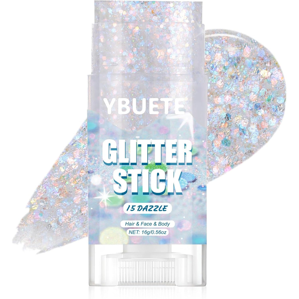 Ybuete Dazzle Face And Body Glitter Stick For Sparkling Makeup, Hair Glitter Accessories For Women, Highlighting Stick For Fairy Dust Makeup, Cheerful Face Glitter For Festive Parties And Carnivals