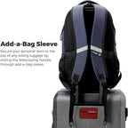 Swissdigital Design Laptop Backpack With Usb Charging Port, Travel Backpack Fits 15.6 Inches Computer, 31L College School Backpack For Men, Blue/Black | Sd803-12