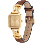 Coach Cass Women'S 2H Quartz Watch – Square Stainless Steel Case – Calfskin Strap – Stylish Accessory, Gift For Her 22M