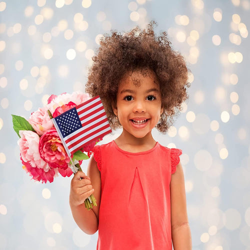 6 Pcs 4 X 6 Inch Small American Flags On Stick, Mini Handheld Usa Flags With Kid-Safe Spear Top,250Th Anniversary Flag,Patriotic Decorations, Independence Day Decorations