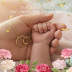 HOPE LOVE SHINE Twins “Mom to Be” Necklace – First Mothers Day Gift for Expecting Mom of Twins – Sterling Silver Double Circle Pendant