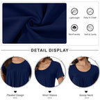 CATHY Women's 2026 Summer Short Sleeve Tunic Tops Loose Fit Comfy Blouses Casual Shirts for Leggings M-4XL