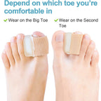 Povihome 6 Pack Gel Toe Spacer Separators(0.6'' Thick), Bunion Corrector for Overlapping Toe (1st/2nd Toe), Silicone Toe Spacers with Soft Gel Lining for Hallux & Bunion Pain Relief