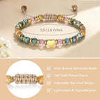 yupoxiu Inspirational Gifts for Women Birthday - Healing Natural Stone Bracelets, Thinking of You Get Well Soon Gifts for Women Friend Sister