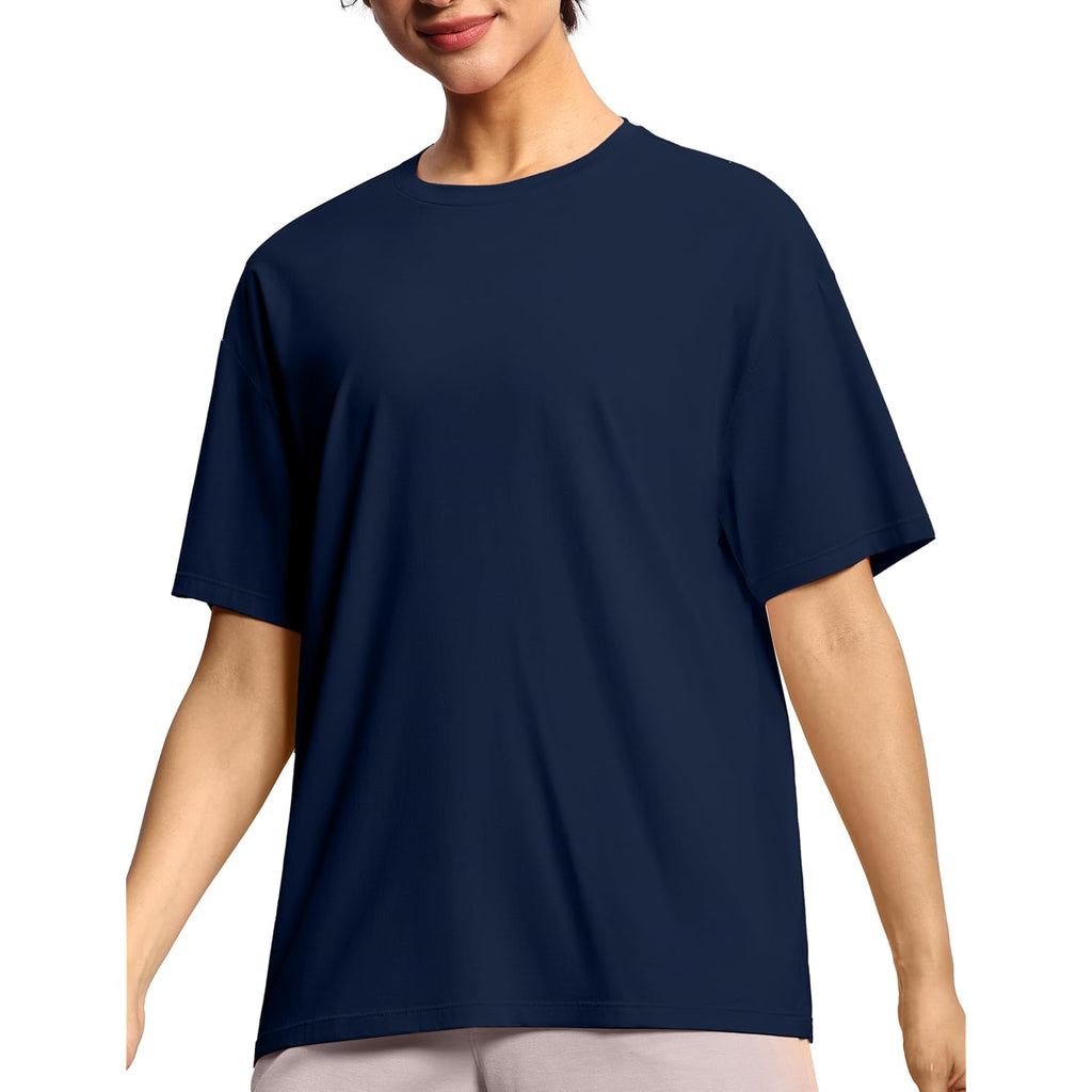 The Gym People Women'S Casual Oversized T-Shirts Summer Crewneck Short Sleeve Workout Basic Tee Tops
