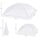 10 PACK Mesh Food Covers for Outside, Food Covers Outdoors Pop-up Food Tents 2 Extra Large (40"x24") & 8 Large (17"x17") for Picnic, Camping Supplies