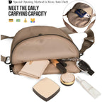 Crescent Bag For Women And Men, Fashion Medium Nylon Folding Crescent Moon Bag Single Shoulder Bag With Adjustable Strap