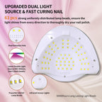 MIRAGE LAYON Professional UV Light for Gel Nails - 63 LED Beads with Auto Sensor & 4 Timer Settings, High-Power LED/UV Lamp for Fast Curing, Salon & Home Gel Polish Dryer