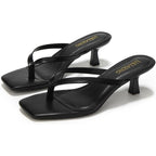Women'S Kitten Heels Sandals Square Open Toe Flip Flop Heels 1.8-2 Inch Heeled Sandals For Women