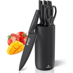 Knife Set, Brewin Kitchen Knife Set, Knives Set for Kitchen, Universal Knife Block, Utility Knife Block Set, New Home Essentials, Apartment Essentials, Dishwasher Safe