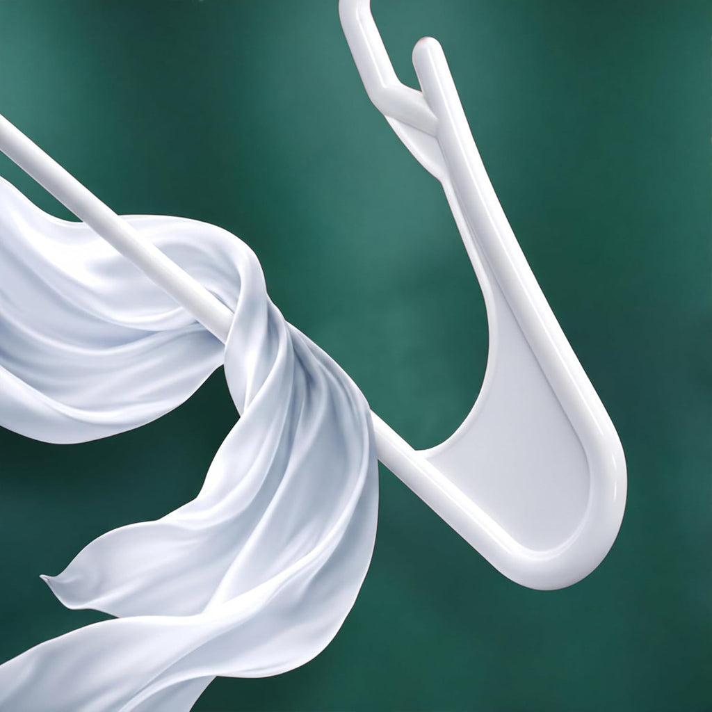 Utopia Home Plastic Hangers 50 Pack – Space Saving Clothes Hanger White | Durable & Strong | Closet Organizer & Storage | Ideal For Apartments, Dorms & Stocking Stuffers