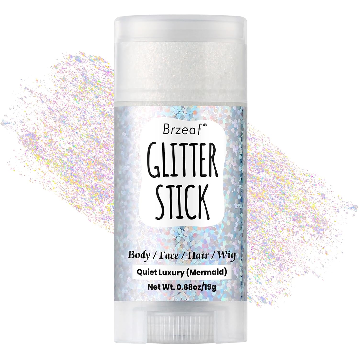 Brzeaf Waterproof Mermaid Glitter Stick, Shimmery& Long Lasting, Soccer World Cup Singer Concert Music Rave Accessories, Hair Eyeshadow Face Body Glitter, Glitter Stick Makeup
