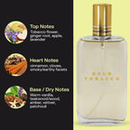 PB ParfumsBelcam Bold Tobacco Eau de Toilette Spray for Men – Warm Woody Spicy Scent with Tobacco Flower, Ginger, Cinnamon & Vanilla – Typically Lasts 3–6 Hours, Masculine Signature Scent, 3.4 fl oz
