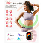 Smart Watch for Women for iPhone Android: 1.85" Smart Watch with 30 Days+ Battery Life Make/Recive Call Heart Rate SpO2 Sleep Monitor 120+ Sport IP68 Waterproof Fitness Tracker Watch Pedometer Reloj