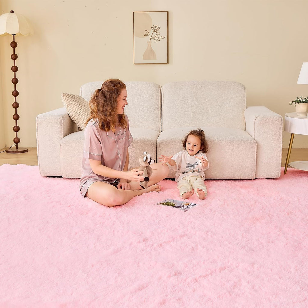 Oppodream 4X6 Pink Rugs For Bedroom, Ultra-Soft Fluffy Area Rugs For Living Room, 4 X 6 Shag Carpet For Nursery, Kids, Girl, Boy, Baby, Plush, Fuzzy, Shaggy, Cute Home Decor