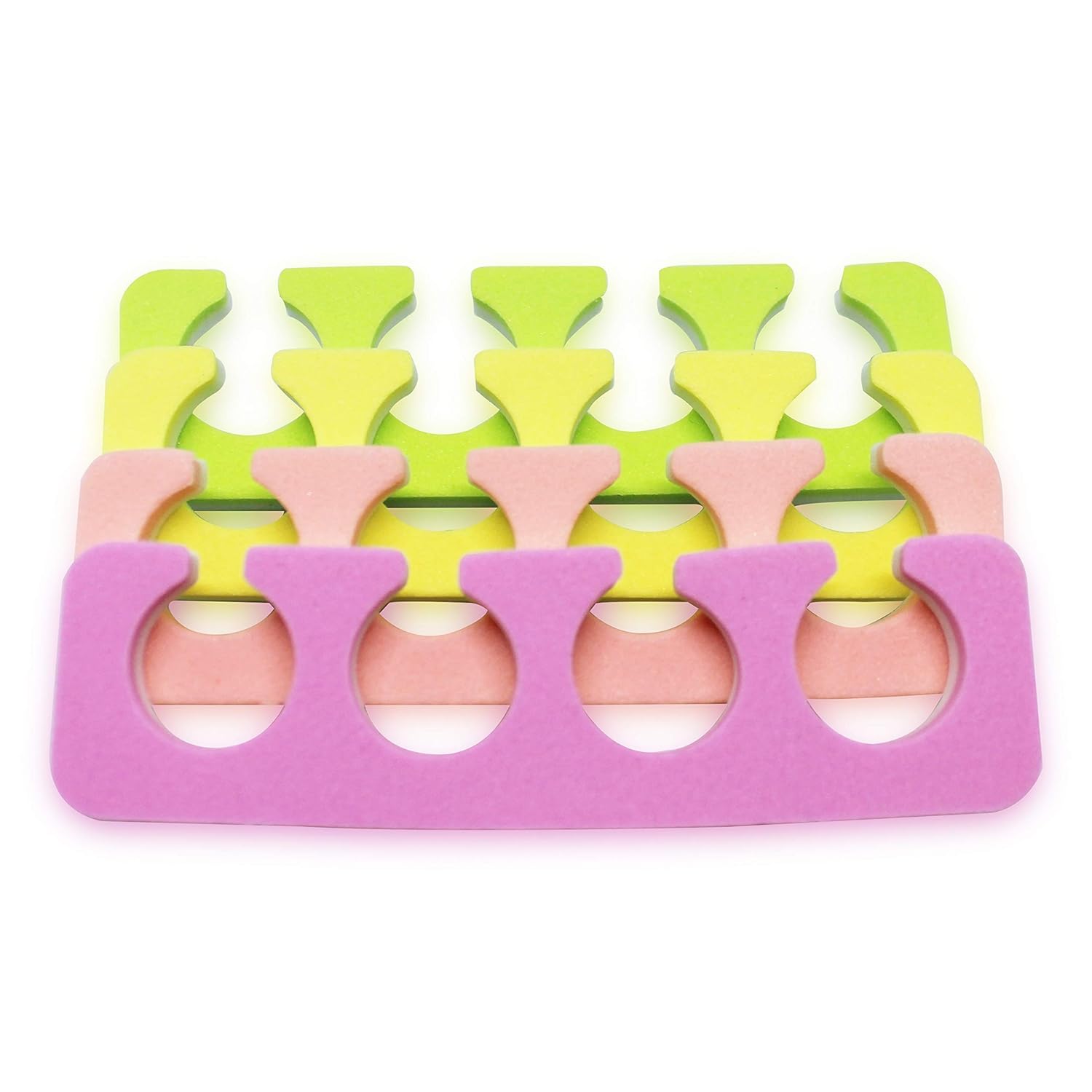 120 PCS Premium Pedicure Toe Separators - Soft & Durable Bulk Salon Pedicure Accessories - 4 Colors