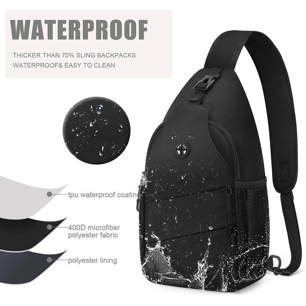 Pritent Crossbody Bags For Women Men Trendy Sling Bag Backpack Casual Chest Bag With Convertible Shoulder Strap