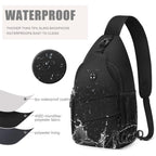 Pritent Crossbody Bags For Women Men Trendy Sling Bag Backpack Casual Chest Bag With Convertible Shoulder Strap