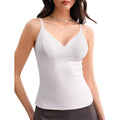 Women's Padded V Neck Tank Tops Double Lined Camisole Built in Bra Sexy Cute Summer Going Out Tops Muse Collection