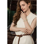 Golden Maple Watches For Women, Dainty Gold Watch With Small Stainless Steel Case, Quartz Movement And Water Resistant, Adjustable Mesh Band