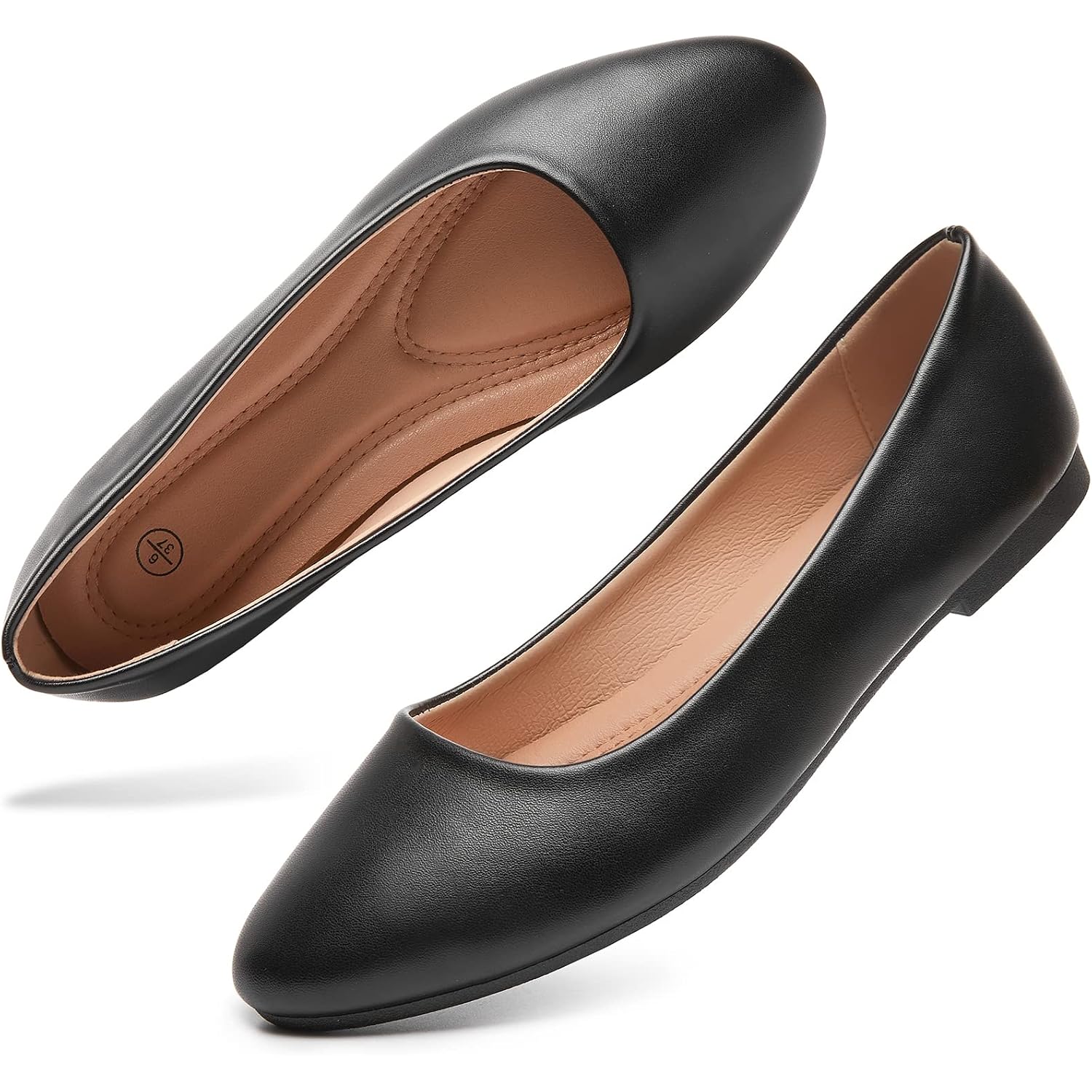 Hash Bubbie Women'S Flats Shoes Ballet Flats Dress Shoes Comfortable Pu Leather Slip On Shoes For Women