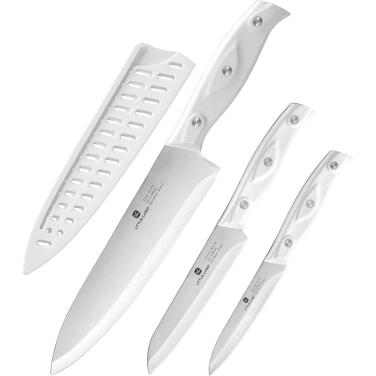 3Pcs Chef Knife, Ultra Sharp Kitchen Knife, High Carbon Stainless Steel Chef Knife Set