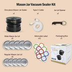 2026 Upgraded One-Integrated Mason Jar Vacuum Sealer, Fully Automated | Electric Portable Vacuum Sealer For Regular Mouth And Wide Mouth Canning Jars
