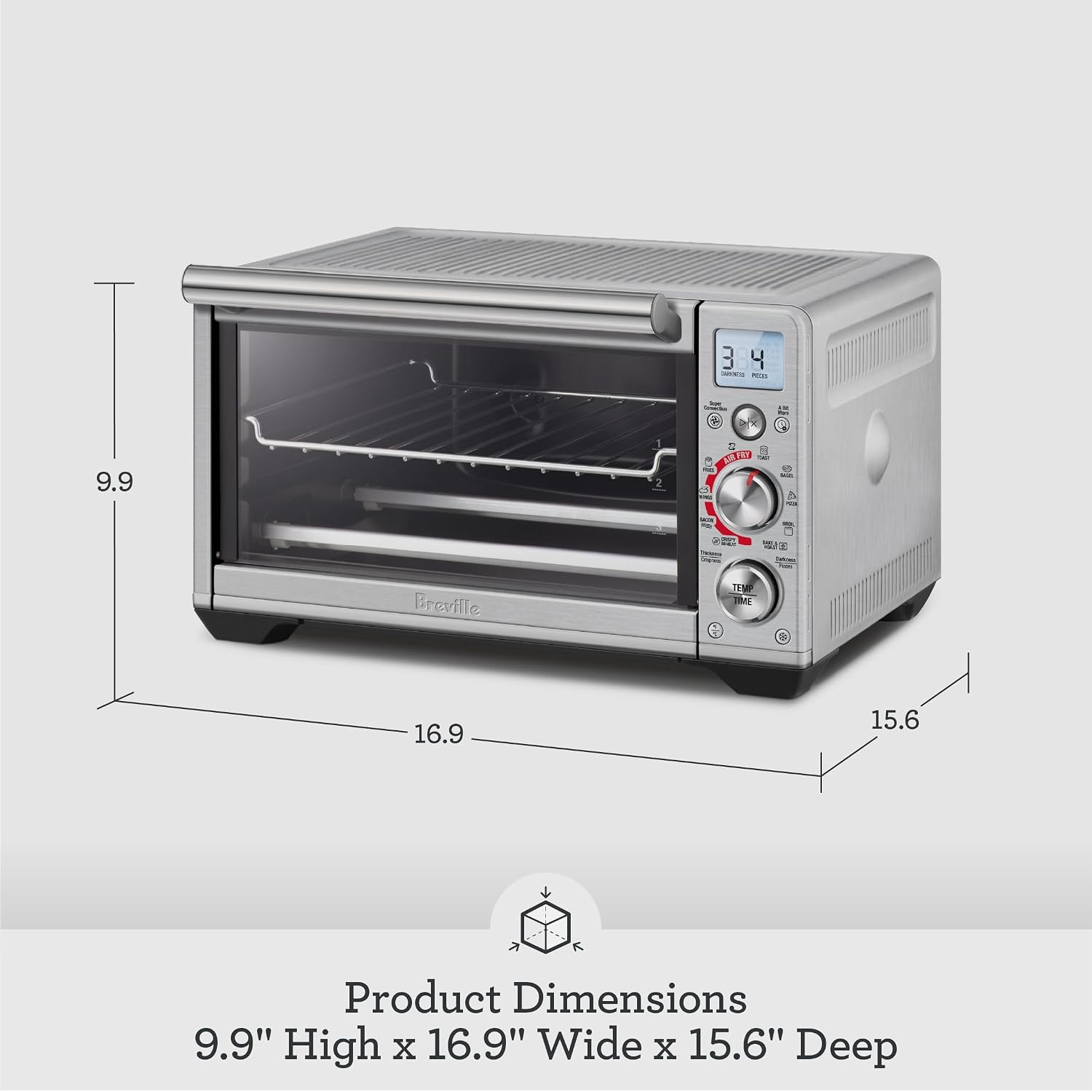 Breville Smart Oven Air Fryer Compact, Brushed Stainless Steel
